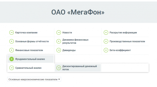 Посчитали дисконтированный денежный поток (DCF) ОАО «МегаФон»