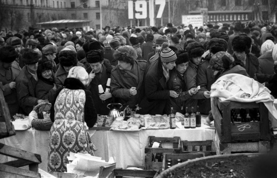 "Масленица" в Новокузнецке, 1984 год (фото Владимира Соколаева).