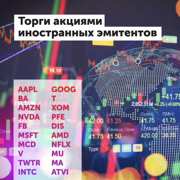 Торги иностранными акциями на Мосбирже