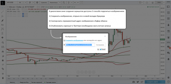 Создание скриншотов и приватных идей на платформе TradingView