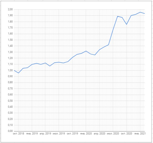 Портфель российских акций 30,94%