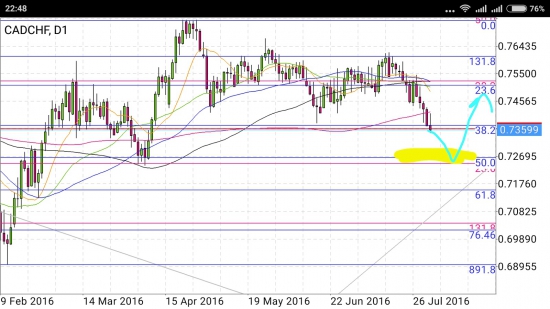 CAD/CHF - сценарий третий углубленно-растянутый