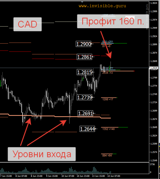 Авторский индикатор уровней спроса и предложения 14.06.2016