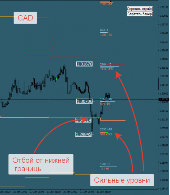 Авторский индикатор уровней спроса и предложения 01.02.2017