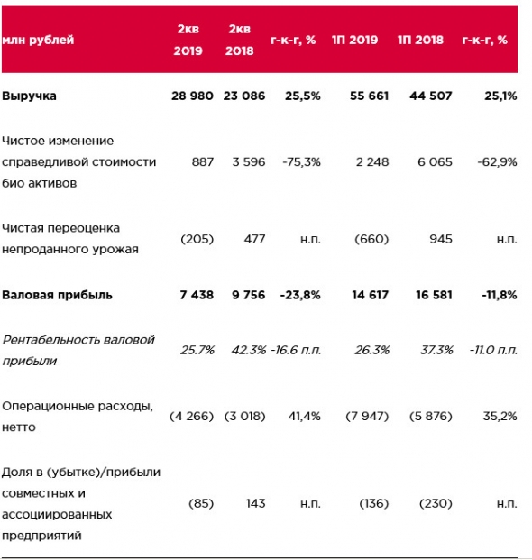 Черкизово - чистая прибыль в 1 п/г МСФО снизилась на 38% г/г