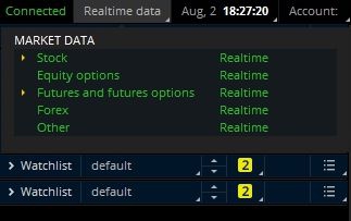 Thinkorswim с полной RealTime Data