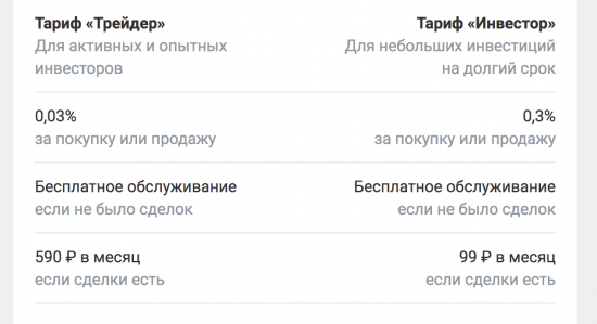 тинькофф-брокер-тарифы-сравнение