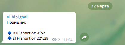AlibiTrade - торговые сигналы криптовалют.