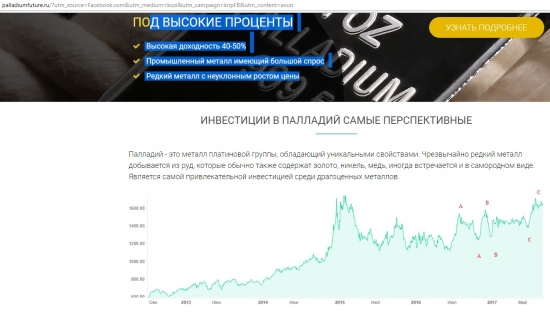 Всплыла на фейсбуке реклама купить палладий