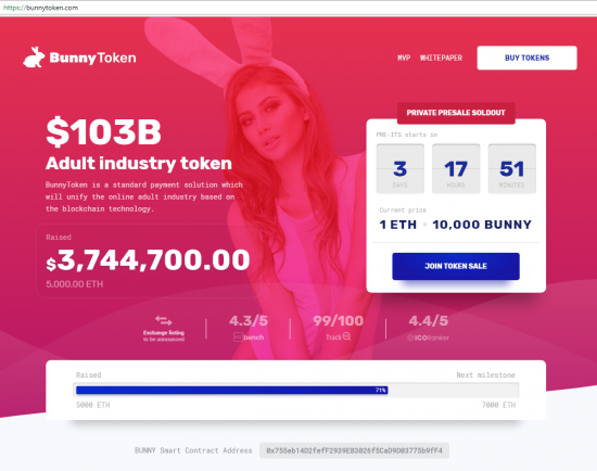 Казнь порно-ICO: BunnyToken