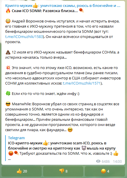 "Криптомужик" сломался о SONM. Несите нового.