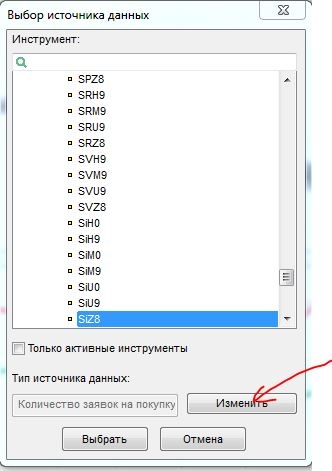 Как в QUIK построить график спроса и предложения на фьючерс.