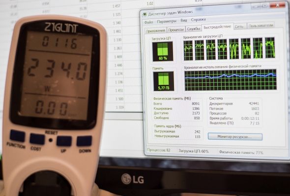 Сколько потребляет электроэнергии TSLab