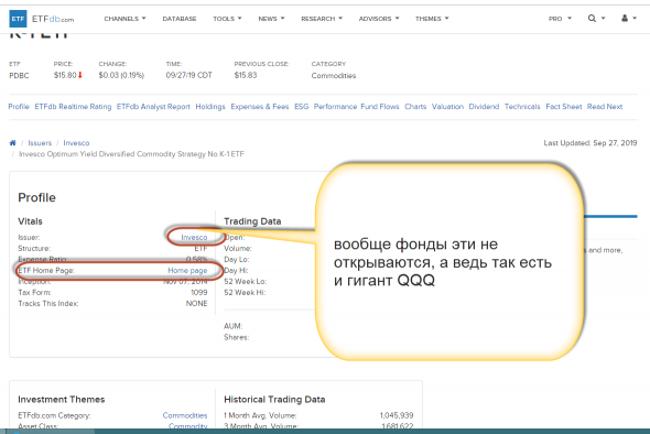 Помогите советом. Не могу просмотреть домашнюю страницу ETF