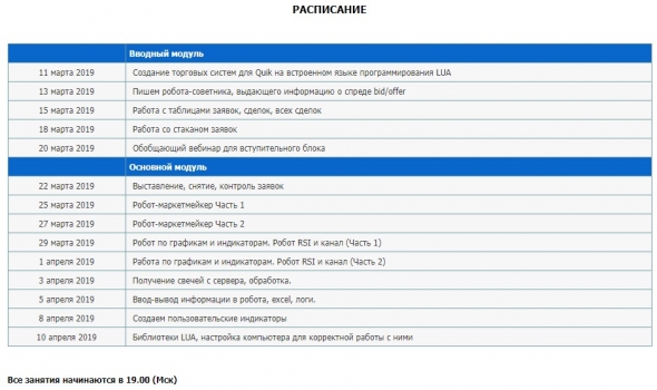 Вэбинар Школы алготрейдинга LUA РОБОТЫ ДЛЯ QUIK.