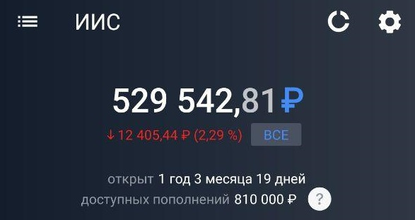 1 год и 3 месяца инвестиций