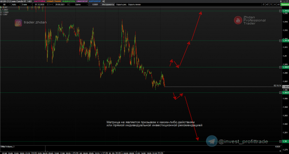 Bitcoin, РТС, Серебро и валюта (EURUSD, GBPUSD). Матрица уровней. 29 июня