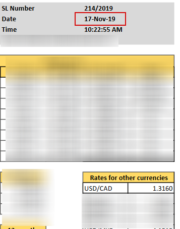 UsdCad на межбанке 17.11.2019