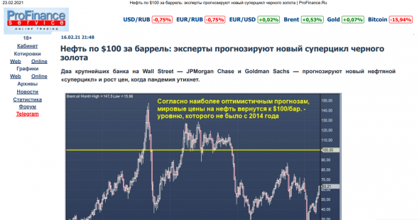 Перелом в нефте.