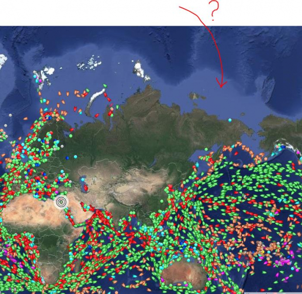 А где корабли на Северном морском пути?