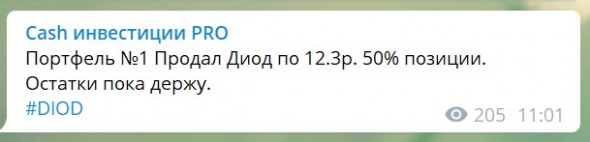 ЗаводДиод +70% Сделка частично закрыта