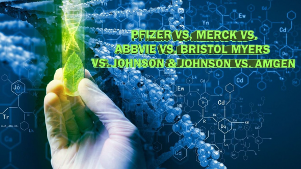 Битва биотехов: Pfizer Vs. Merck Vs. AbbVie Vs. Bristol Myers Vs. Johnson & Johnson Vs. Amgen